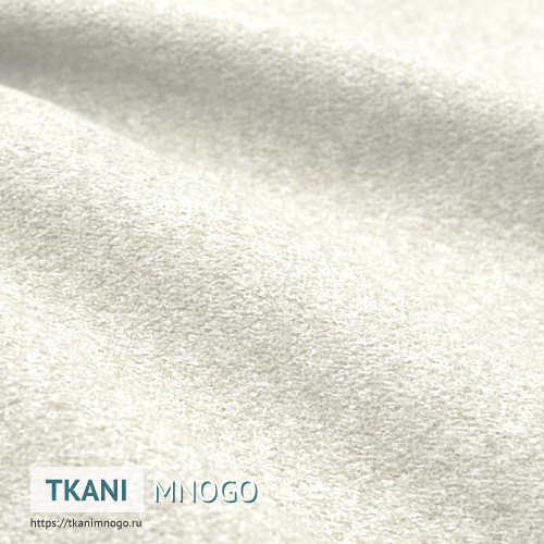 Фото ткани велюра “Cf2504-1” (однотонный белый, бежевый)