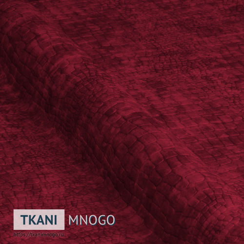 Фото фактуры велюра “Ros-8” (анималистический бордовый)