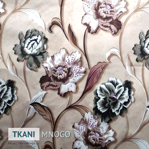 Фото фактуры микровелюра “4053-3” мультиколор, цветы.