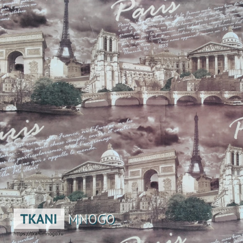 Фото рисунка микровелюра “Париж 1601-4” город.