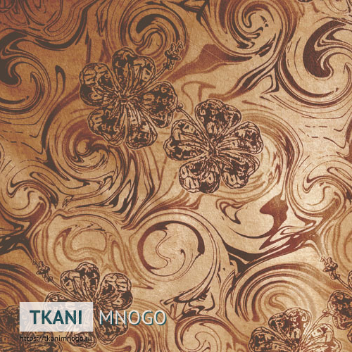 Фото материала Арбореал 525-2(арт.) - бежевый цветы. Производитель Китай. Замша - внешний вид.